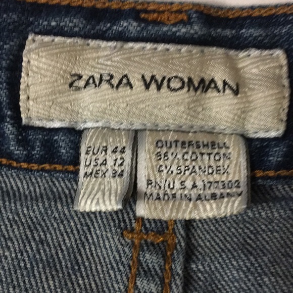 Zara Denim Mini Skirt Size 12 - Picture 3 of 5